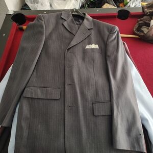 Elegant Charcoal Pinstripe Suit Jacket